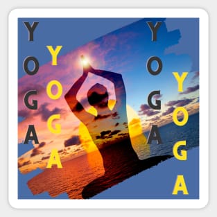 Sun Yoga Pose Sticker